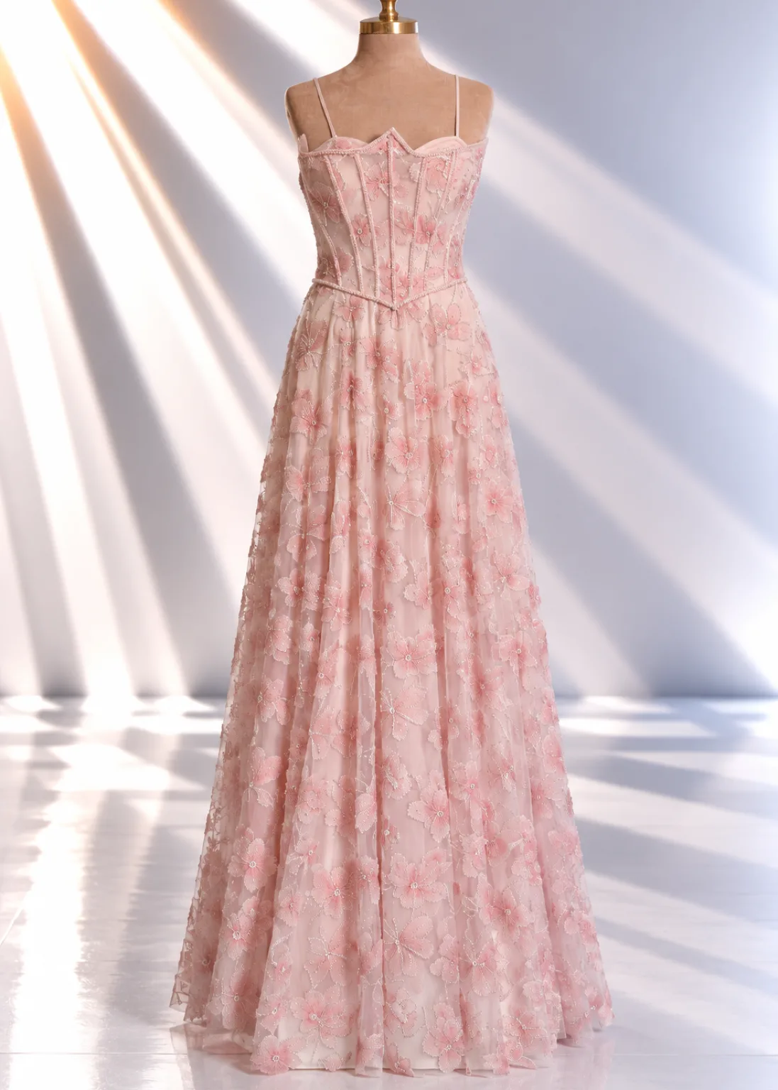 Pink Floral Corset