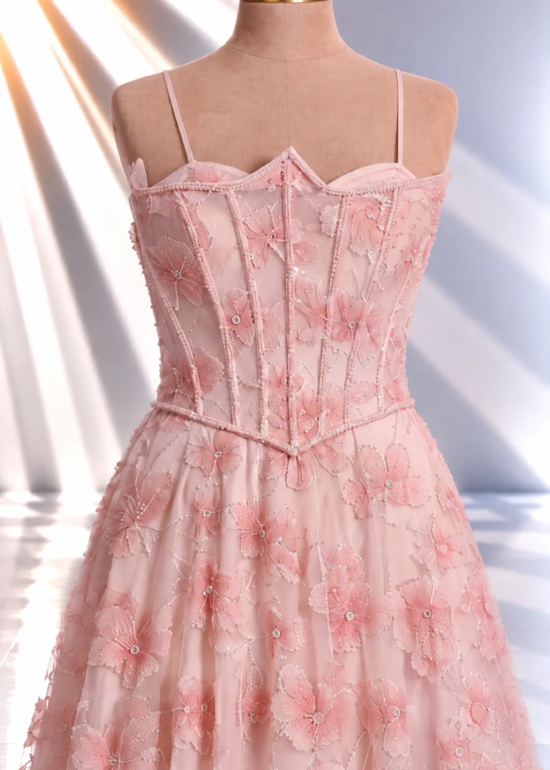 Pink Floral Corset